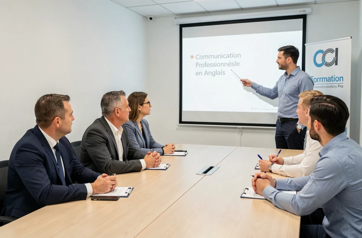 Formation professionnelle en langues pour adultes dans une salle de la CCI Formation Pro du Rhône à Lyon