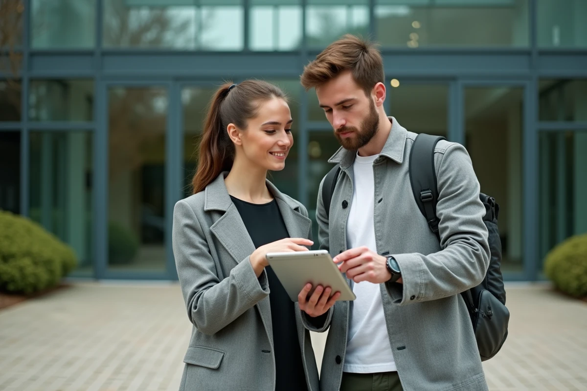 Deux étudiants en prépa consultant le classement SIGEM 2026 devant une grande école française