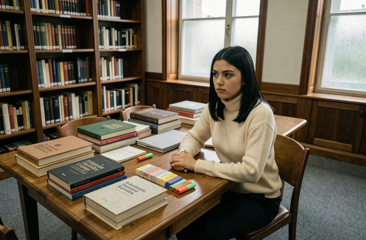 Étudiante en préparation intensive aux concours linguistiques dans les locaux studieux de Pôle Prépa à Lyon